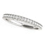 14k White Gold Milgrain Bordered Round Diamond Wedding Band