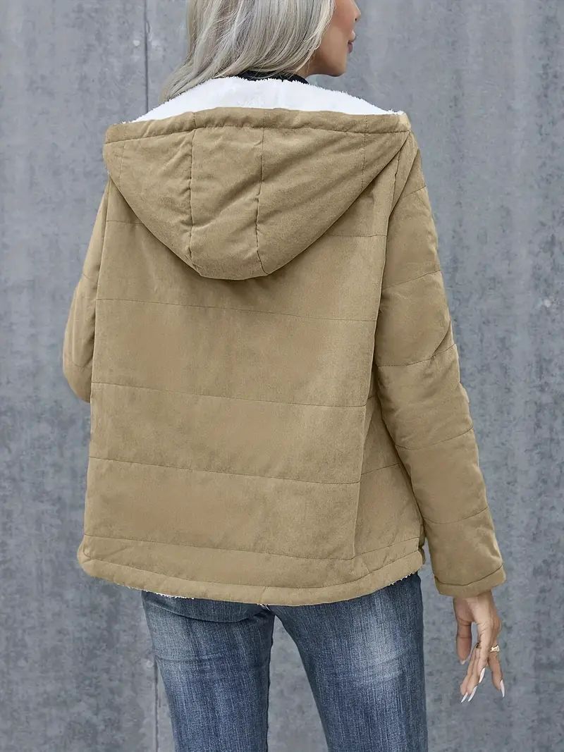 Manteau à capuche doublé en polaire - Parka d'hiver élégante pour femmes