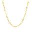 Cadena Figaro Sólida de Oro Amarillo de 14k de 2.8mm