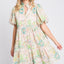 Floral Eyelet Lace Puff Sleeve Mini Dress