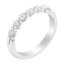 Anillo de banda de 5 piedras de diamante de oro blanco de 14K - Talla 7