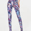 Printed Wide Waistband Active Leggings with Stirrups