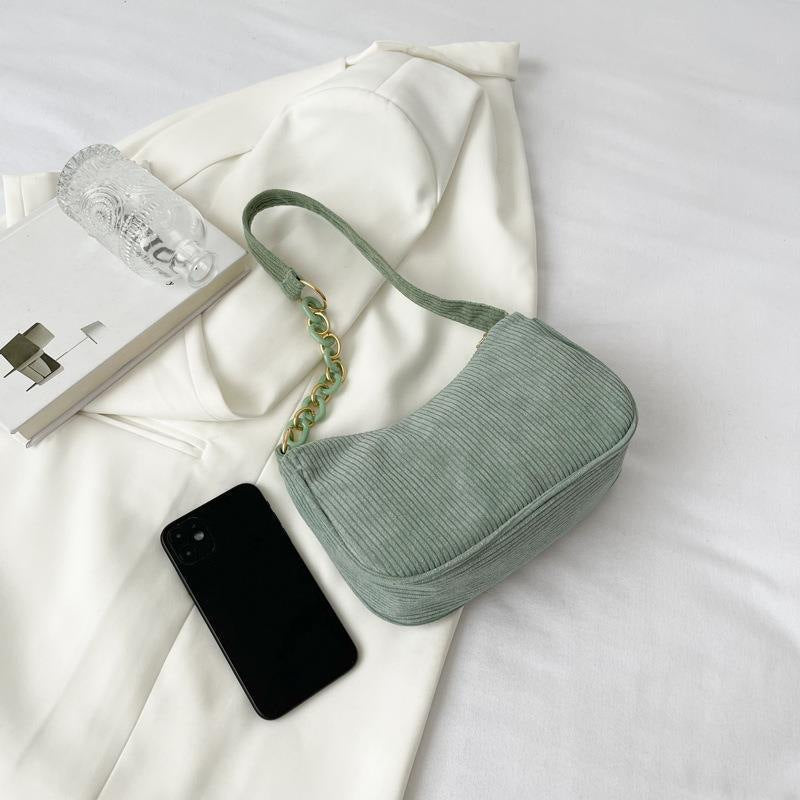 Artistic Minimalist Corduroy Crossbody Bag for Women