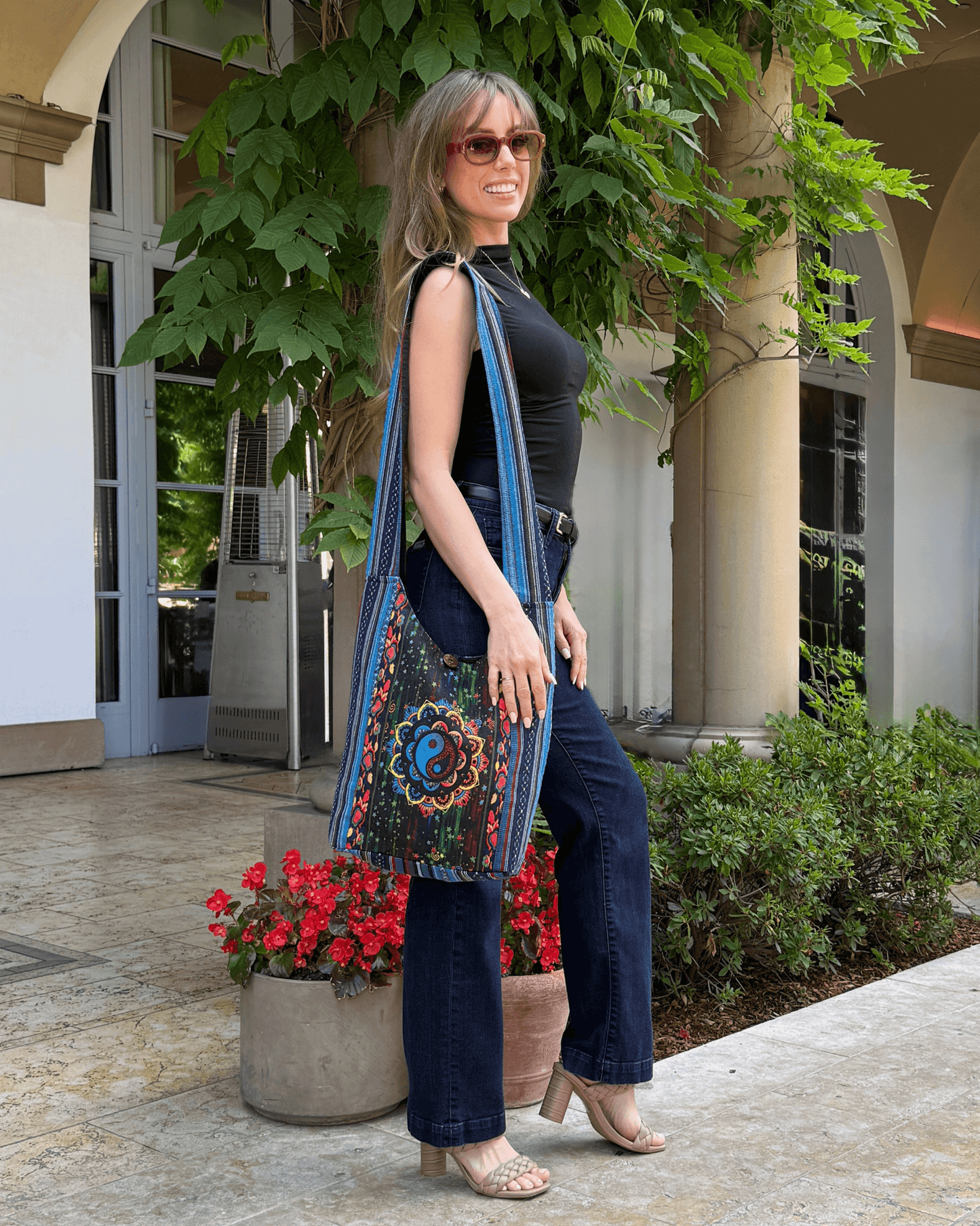 Bolso Hobo con Estampado Yin Yang de la Colección Kathmandu