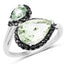 3.42 Carat Multi Stone .925 Sterling Silver Bypass Ring