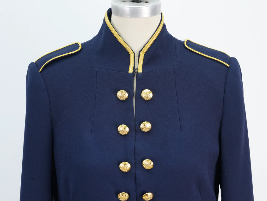 Abrigo ligero de doble botonadura con epaulettes Pure-tail Gilded