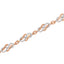 10K Rose Gold Diamond Infinity Loop Bracelet - 7.25 Inches