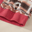 Retro Geometric Print Corduroy Trim Button-Up Jacket