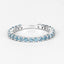 Bague de fiançailles en argent sterling avec topaze bleue suisse de 0,94 carat