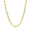Cadena de Cuerda Sólida de Corte de Diamante de Oro Amarillo de 10k de 4.0mm