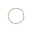 10k Two-Toned Gold Baguette-Diamond Weave Bracelet - 7"