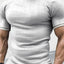 Men's Plus Size Textured Round Neck Contrast Trim T-Shirt