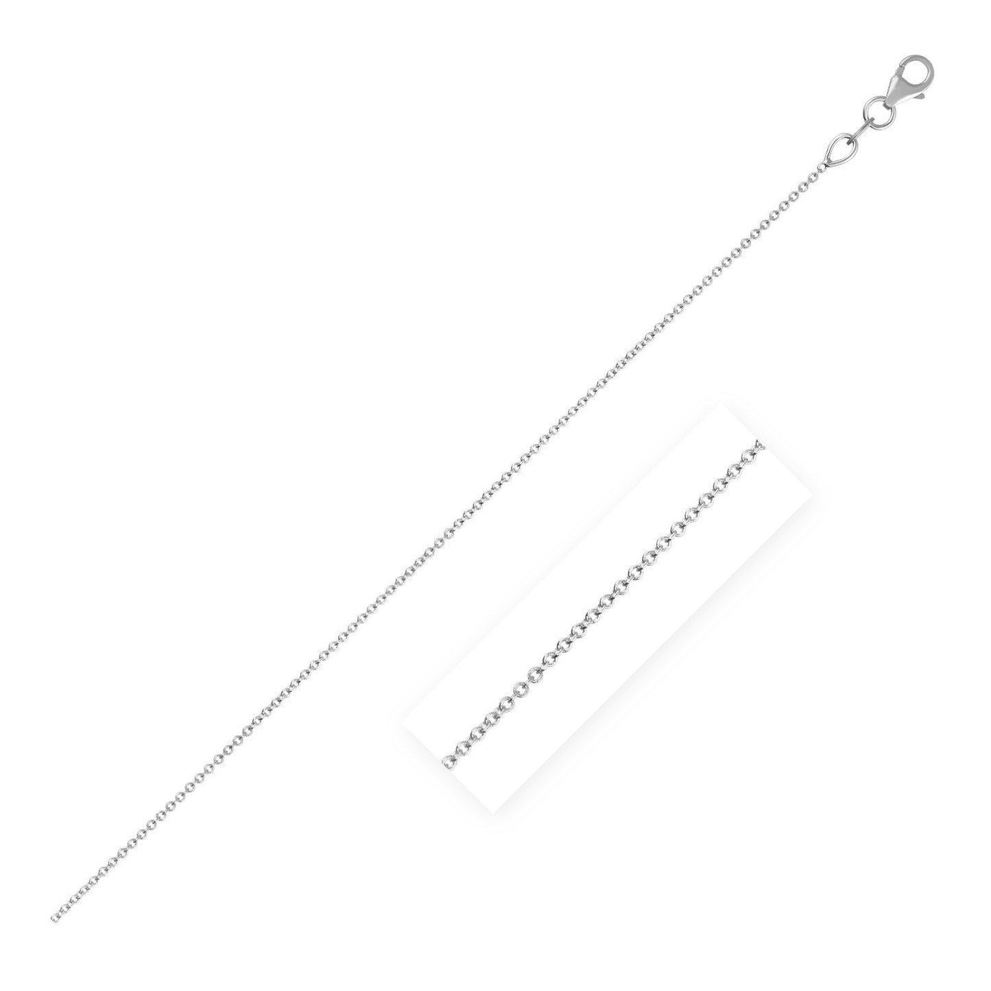 Collier en chaîne à câble double extensible en or blanc 14 carats