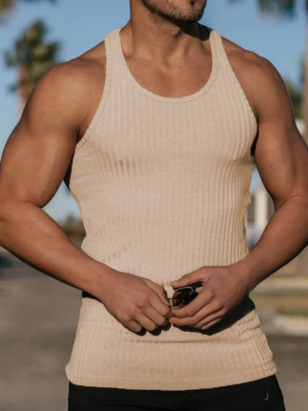 Débardeur à col rond grande taille pour hommes