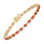 Bracelet en saphir orange véritable de 7,00 carats en or jaune 14K