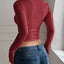Ribbed Long Sleeve Crop T-Shirt