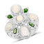 2.97 Carat Genuine Ethiopian Opal & Chrome Diopside Ring