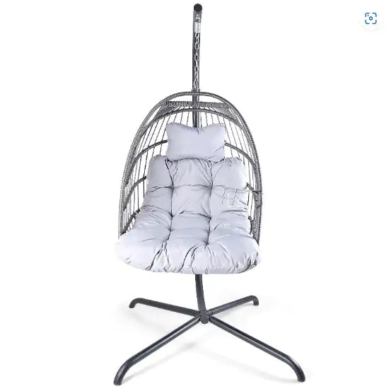 Silla Huevo Colgante Premium con Soporte para Uso Interior y Exterior