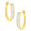 10K Yellow Gold Princess-Cut Diamond Hoop Earrings
