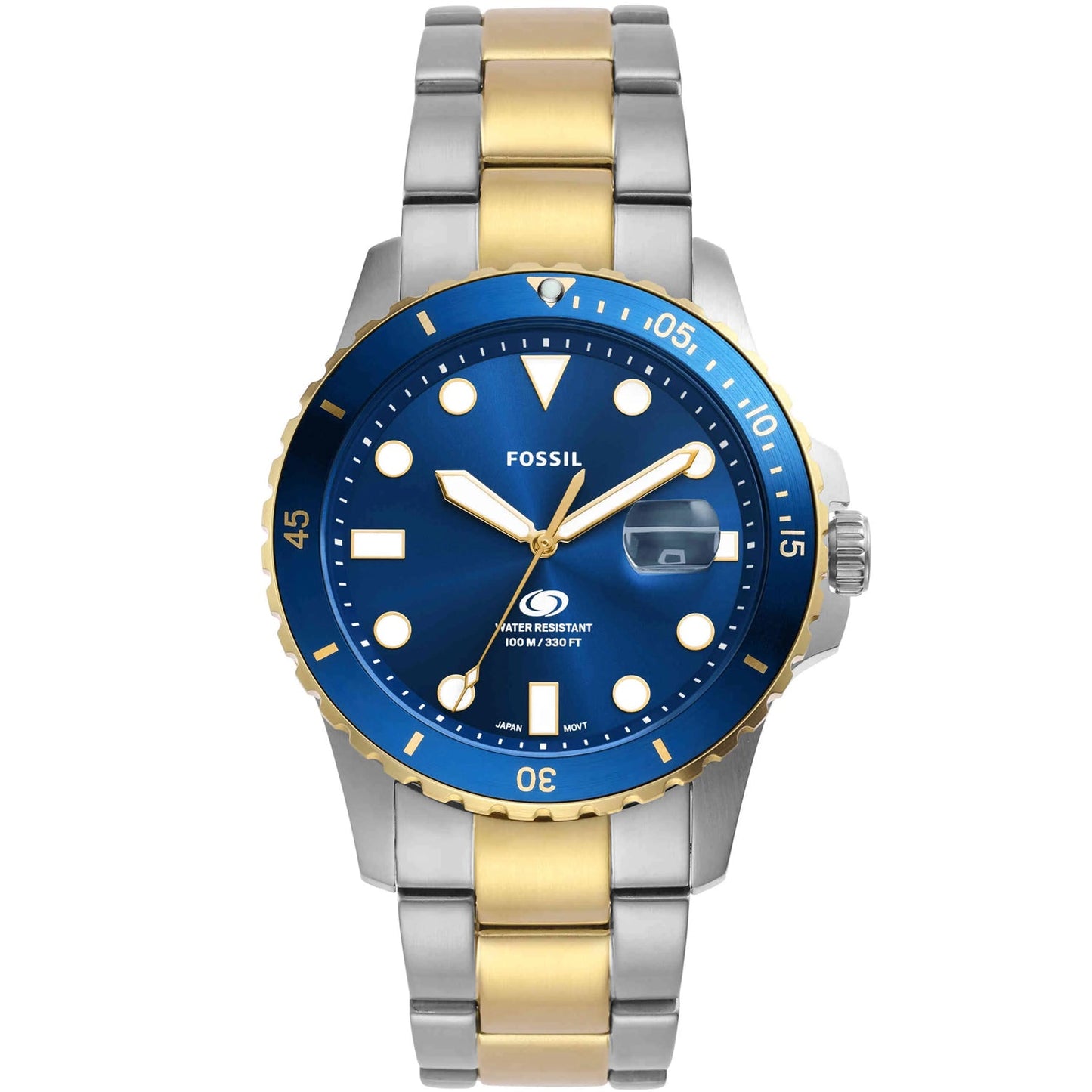 Montre de plongée bleue pour homme Fossil