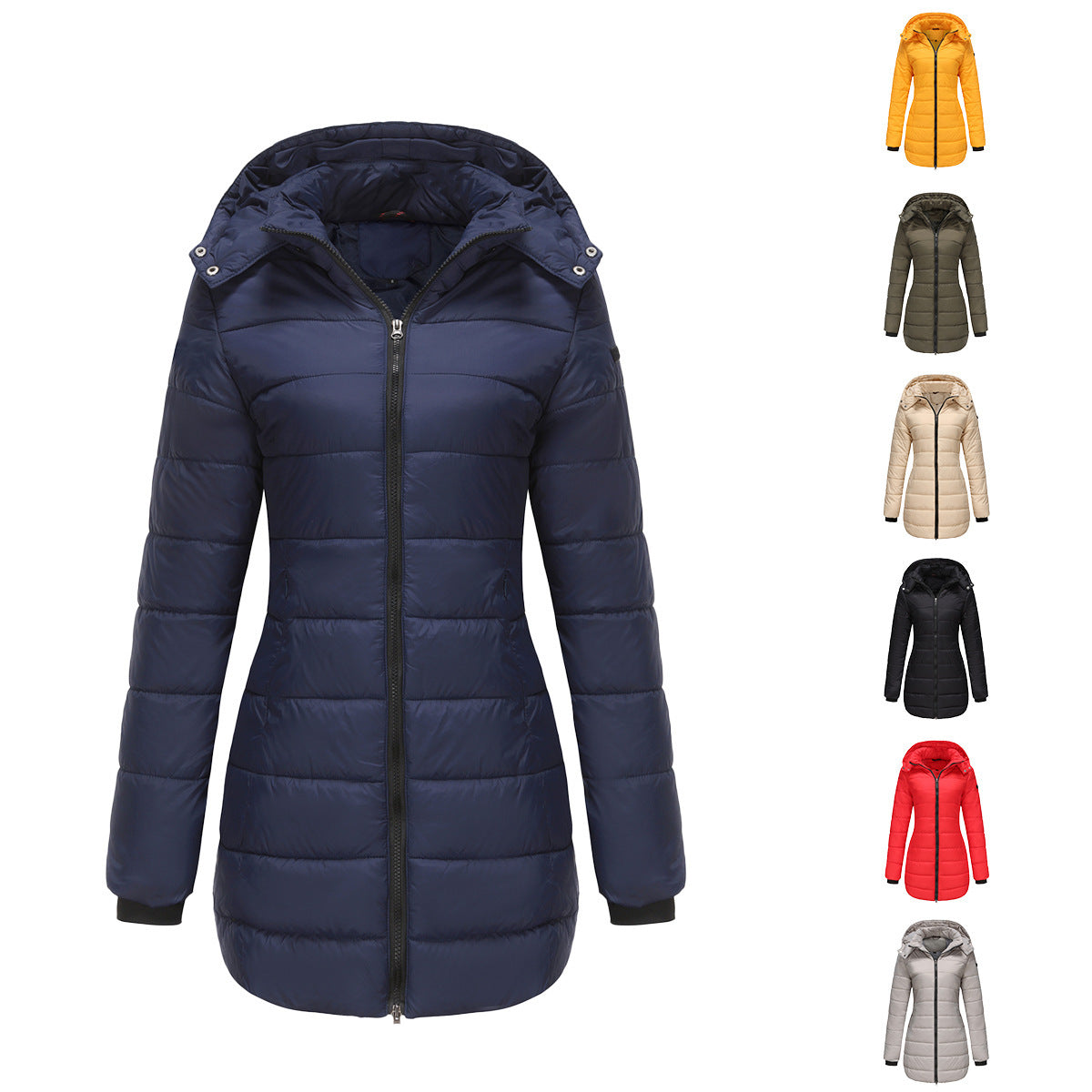 Veste imperméable en coton matelassé à manches longues