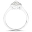 Anillo de Compromiso de Diamante Genuino de 0.64 Quilates en Oro Blanco de 14K