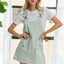 Robe salopette à bretelles larges ajustables et décolleté carré