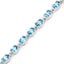 7.92 Carat Genuine Blue Zircon .925 Sterling Silver Bracelet