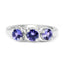 Bague de fiançailles en argent sterling avec tanzanite véritable de 1,05 carat
