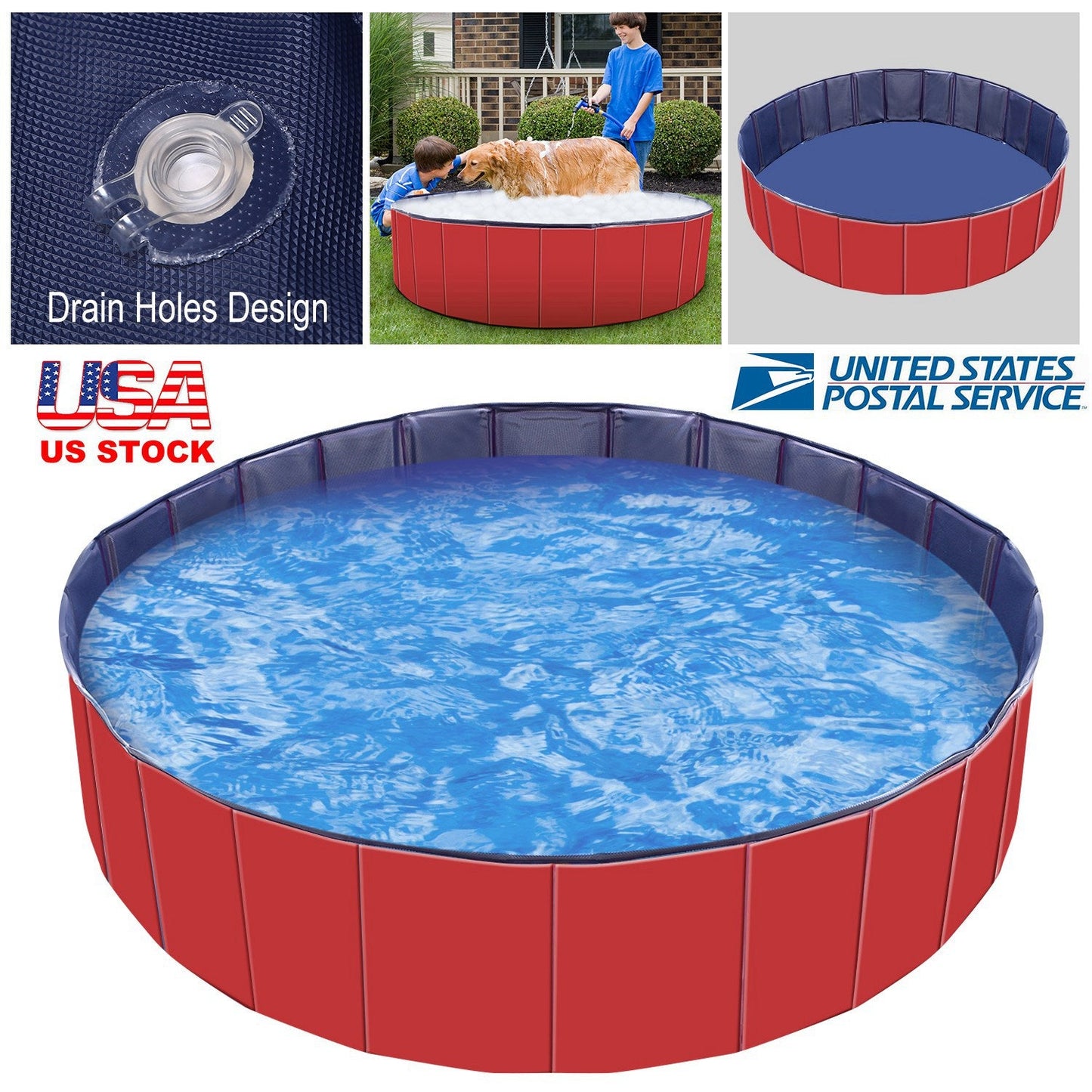Piscina para Mascotas Plegable de PVC iMounTEK