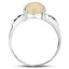 Bague en Opale Éthiopienne de 2,05 Carats et Tourmaline Rose en Argent Sterling