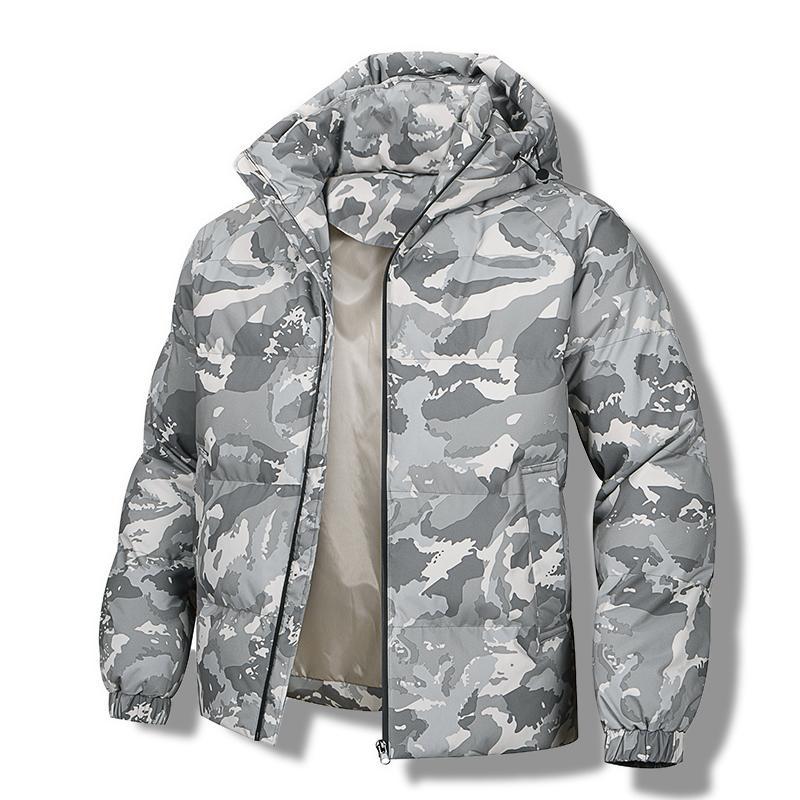 Men's Hooded Camouflage Parka - Waterproof & Warm