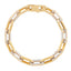 14k Yellow Gold MOP Paperclip Gem Link Bracelet