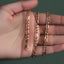 10K Yellow Gold Solid Figaro Chain - 4.50 mm