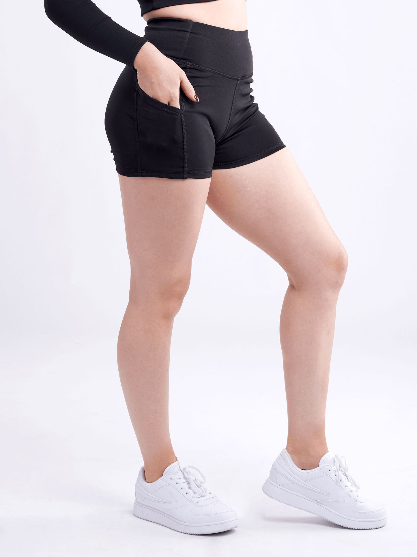 Shorts de sport taille haute JupiterGear avec poches latérales