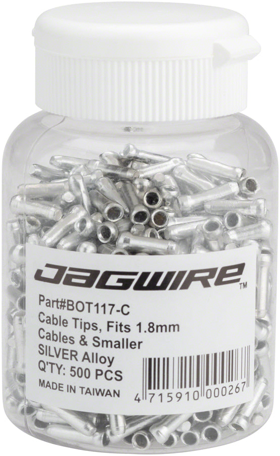 Crimpadores de Cable Plateados Jagwire de 1.8mm - Paquete de 500