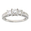 Bague 3 pierres en diamant de 1,50 ct en or blanc 14KT