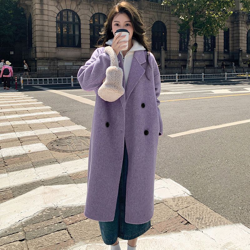 Manteau en laine double face élégant pour femmes