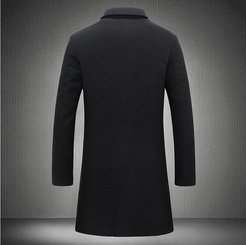 Manteau trench mi-long pour homme - Manteau d'affaires décontracté