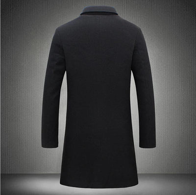 Men's Mid-length Trench Coat - Casual Business Overcoat