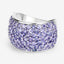 Bague de fiançailles en argent sterling avec tanzanite véritable de 4,22 carats
