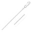 Cadena de cable redonda de plata esterlina con baño de rodio de 2.1 mm