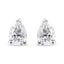 Pendientes de Stud de Diamante Creado en Laboratorio en Forma de Pera de Oro Blanco de 14K