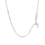 Collier en chaîne serpent ajustable en or blanc 14 carats