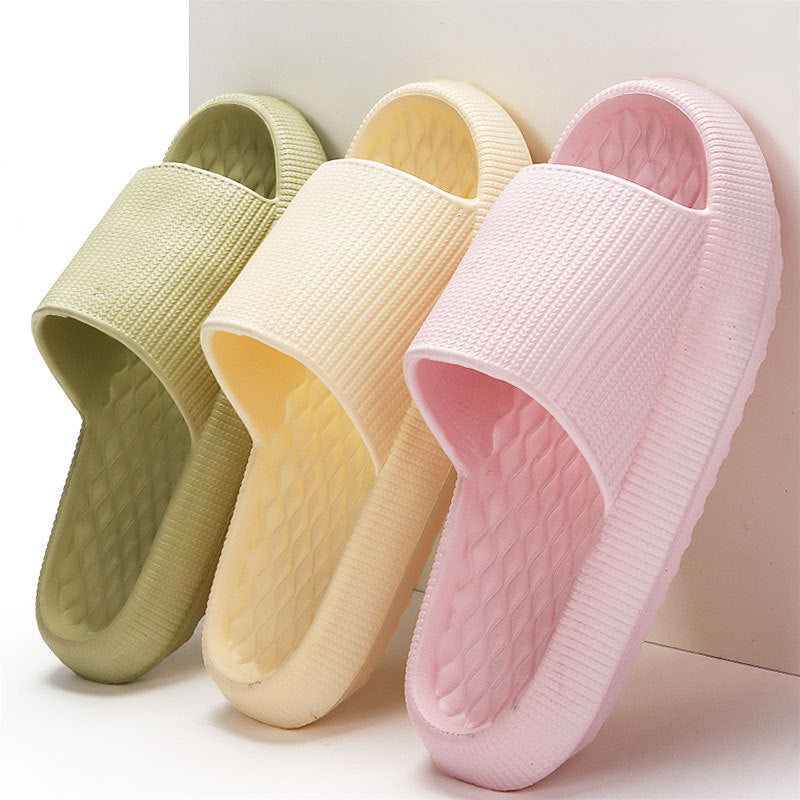 Chaussons d'été en EVA avec motif en losange - Chaussures d'intérieur pour femmes