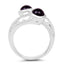 Bague en argent sterling avec améthyste de 2,31 carats et topaze blanche