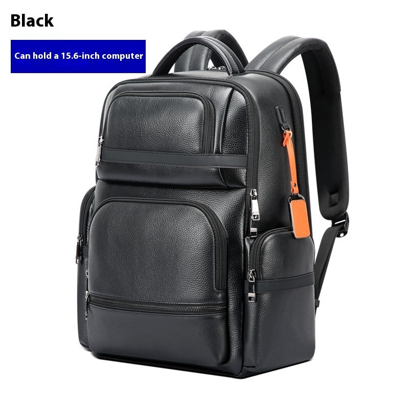 Mochila de cuero premium para laptops para viajes de negocios