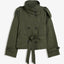 Abrigo Trench de Mujer con Botones y Cintura Ajustable
