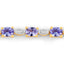 1.56 Carat Genuine Tanzanite & Diamond Sterling Silver Bracelet