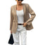 Chic Solid-Color Long-Sleeve Blazer